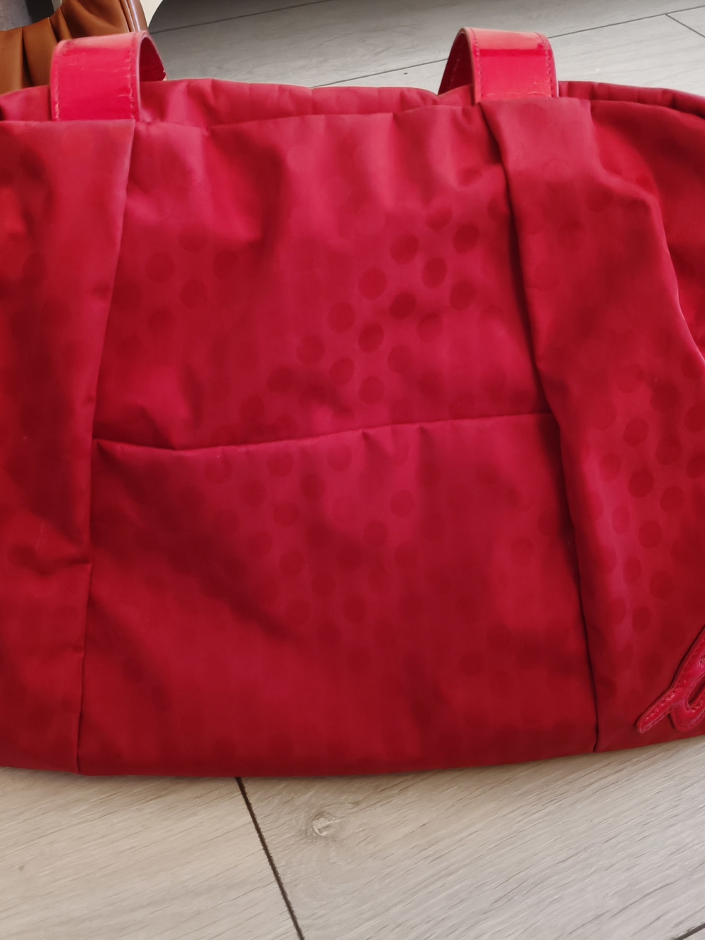 Agnes B. Red Polka Dot Tote Bag